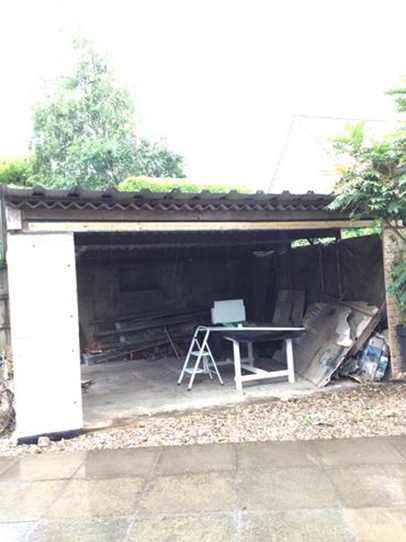 asbestos roof removal - before