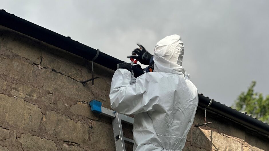 Garage roof asbestos
