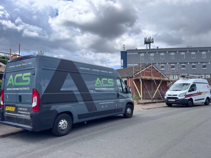 ACS asbestos survey vehicle at an education estate